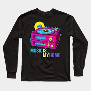 Record Player (CMYK Variant) Long Sleeve T-Shirt